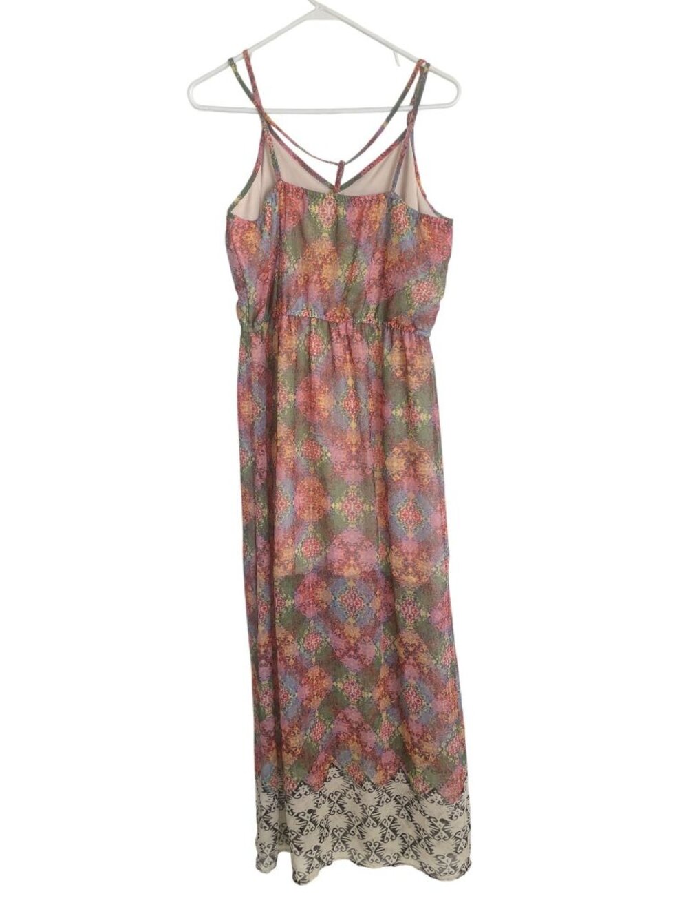 Floral Boho Maxi Dress With Adjustable Straps By Forever 21 - Size L - Picture 2 of 3